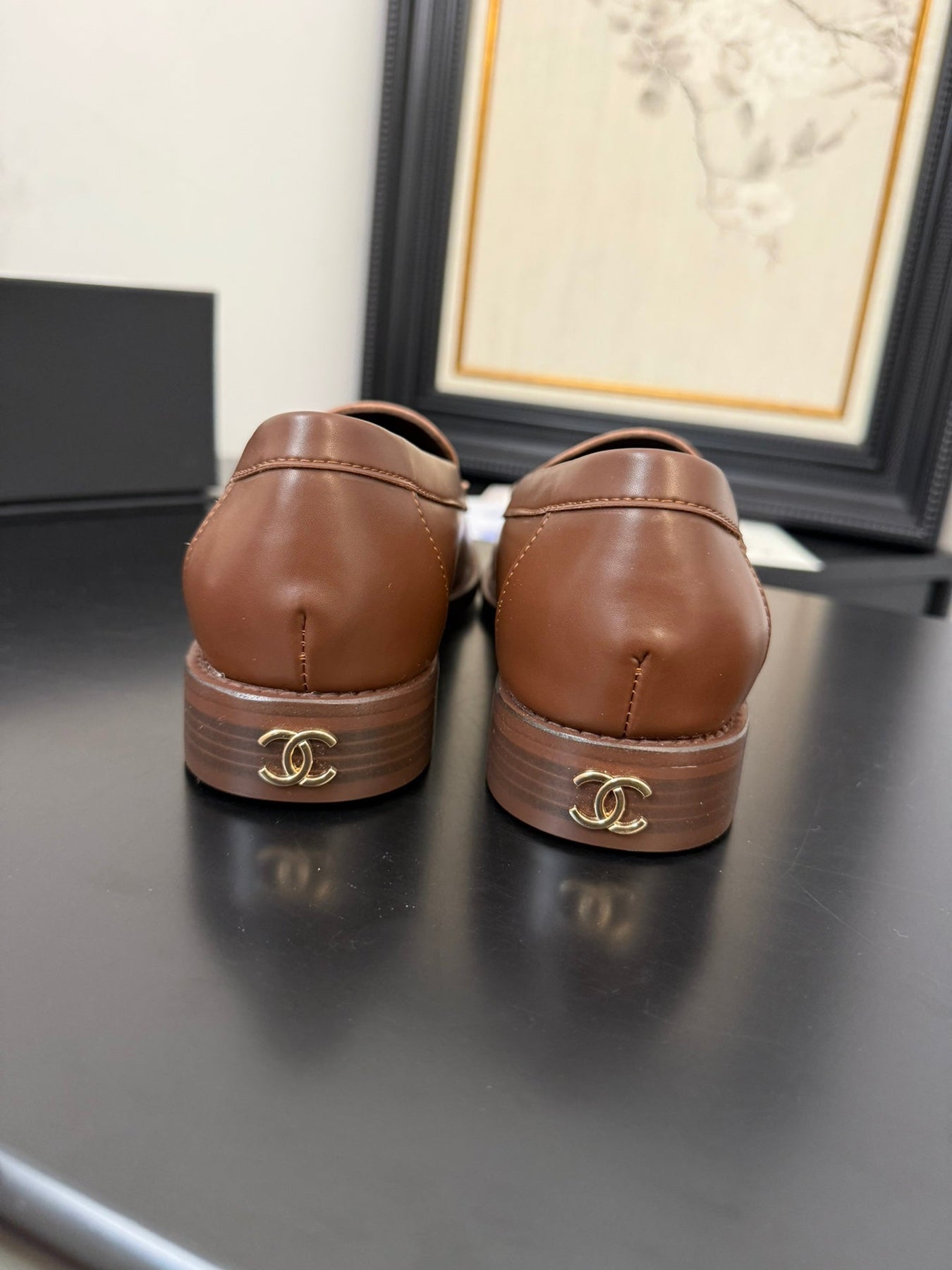 CC 25C Moccasins Brown Patent Leather