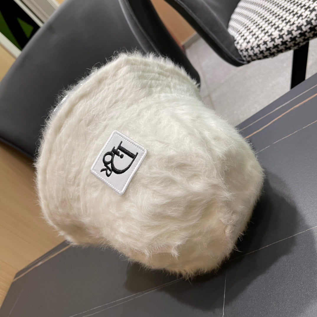BUCKET HAT IN IVORY BEIGE MIXED WOOL 416224