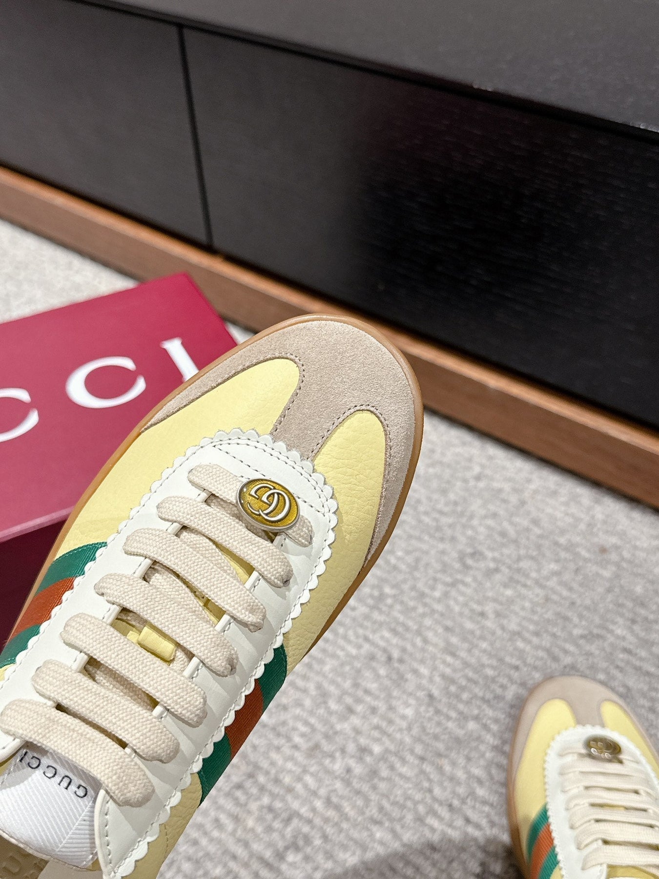 GG & ADIDAS SNEAKER KHAKI CALFSKIN