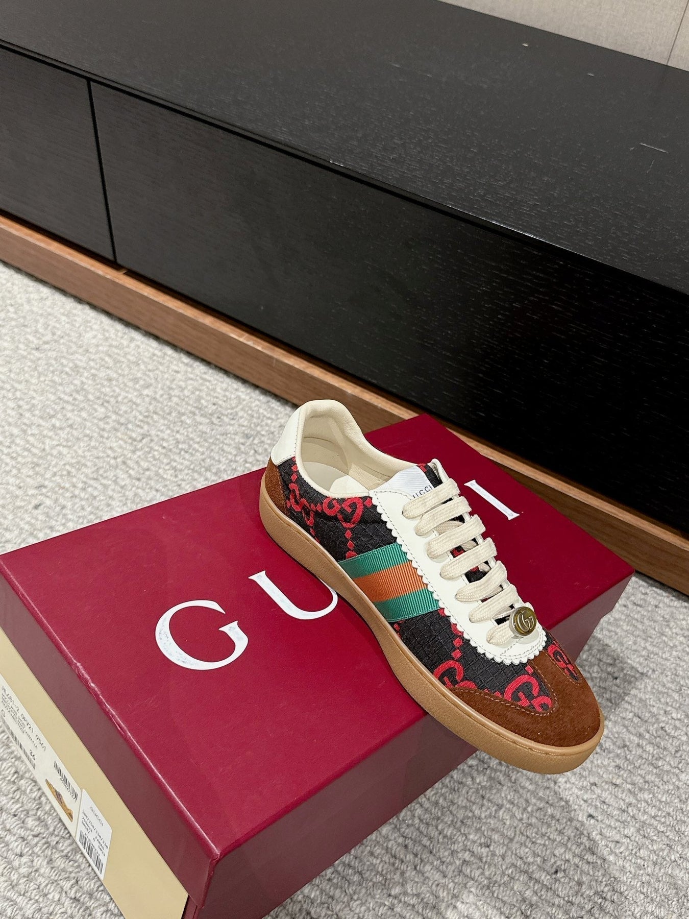 GG & ADIDAS SNEAKER BROWN FABRIC