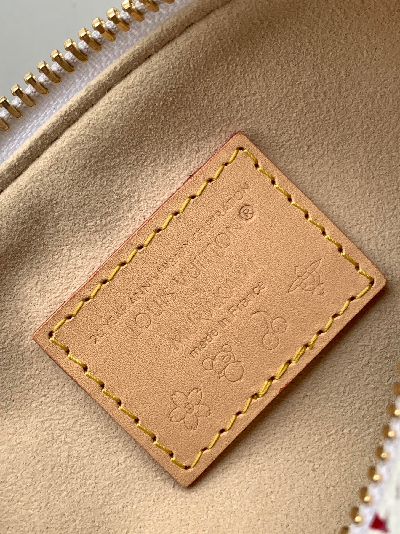 NANO SPEEDY BAG 16 IN COLORFUL MONOGRAM PATTERN AND WHITE COATED CANVAS