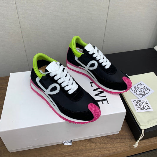 LW FLOW RUNNER SNEAKER BLACK-PINK SUEDE