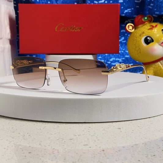 PANTHÈRE RECTANGULAR FRAME SUNGLASSES 567503 IN METAL