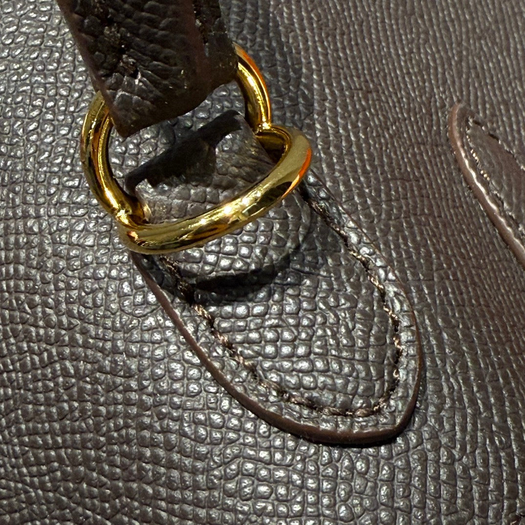 KELLY 25CM IN EBENE EPSOM CALFSKIN GOLD HARDWARE