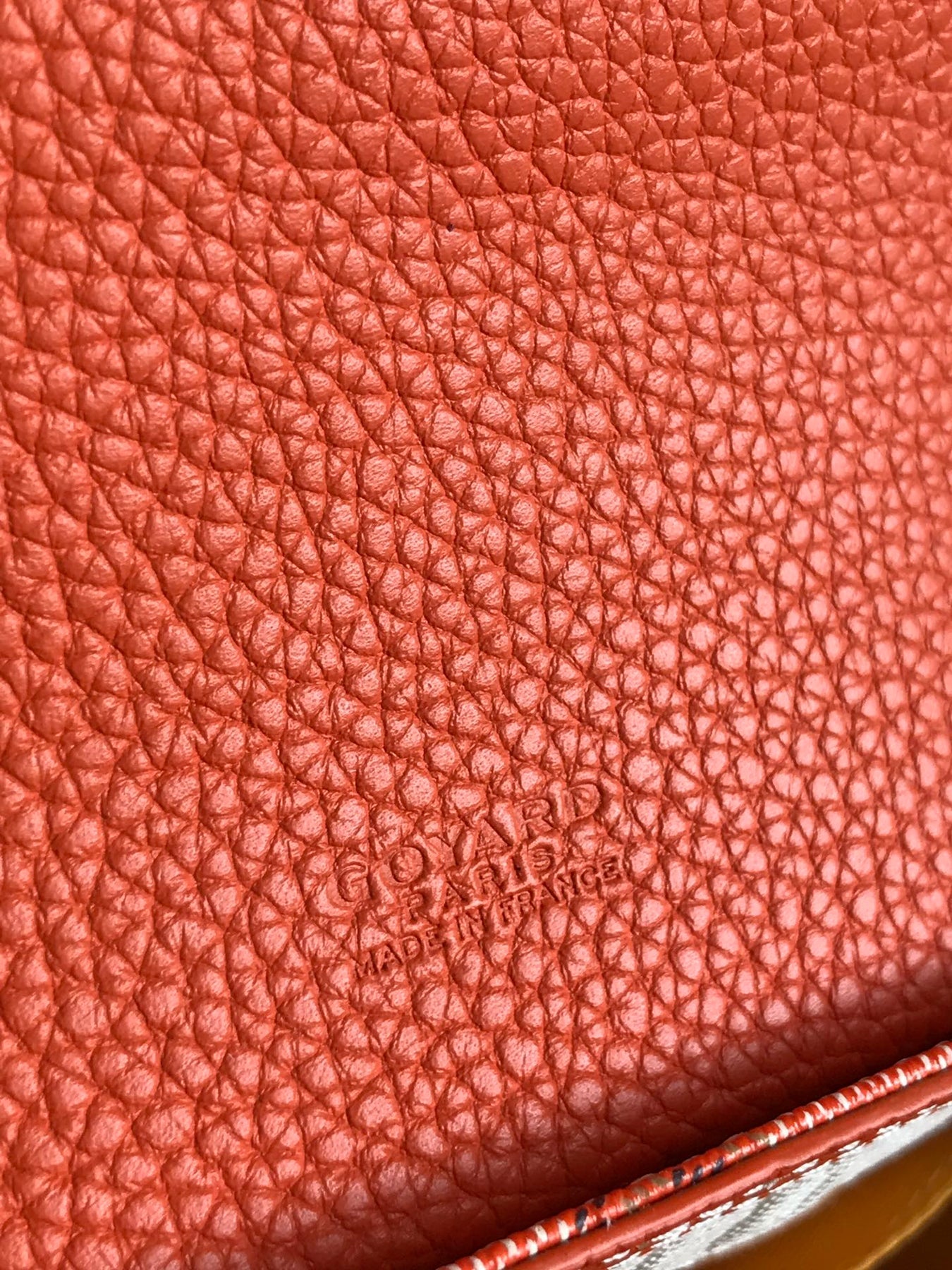 GRAND BLEU 16 IN ORANGE GOYARDINE CANVAS AND LAMBSKIN