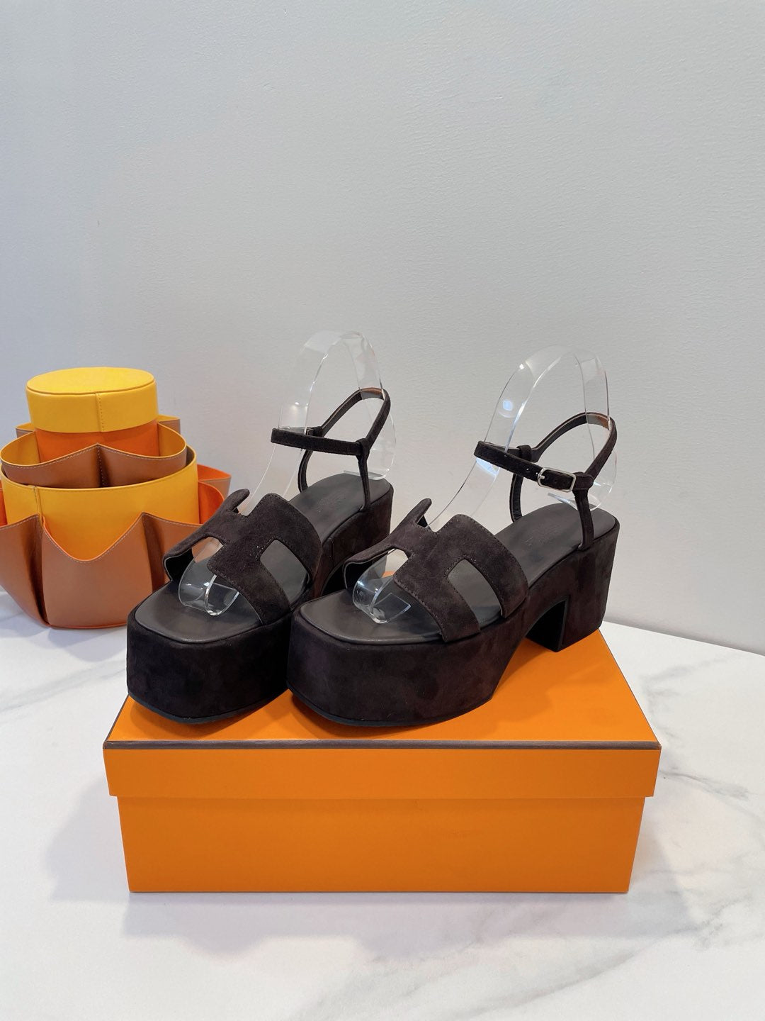 JAM 30 SANDAL IN CAROB BROWN SUEDE