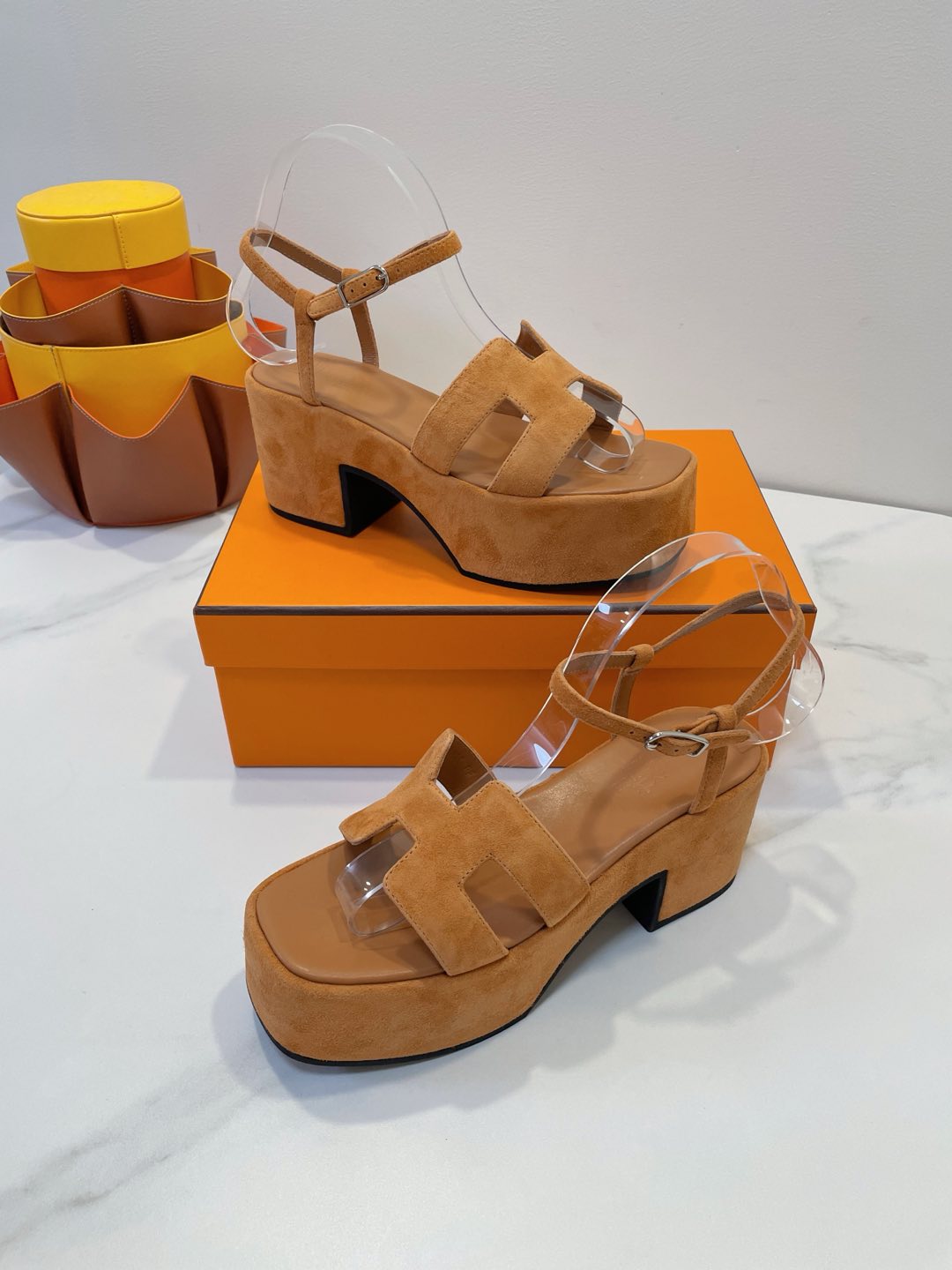 JAM 30 SANDAL IN CINNAMON BROWN SUEDE