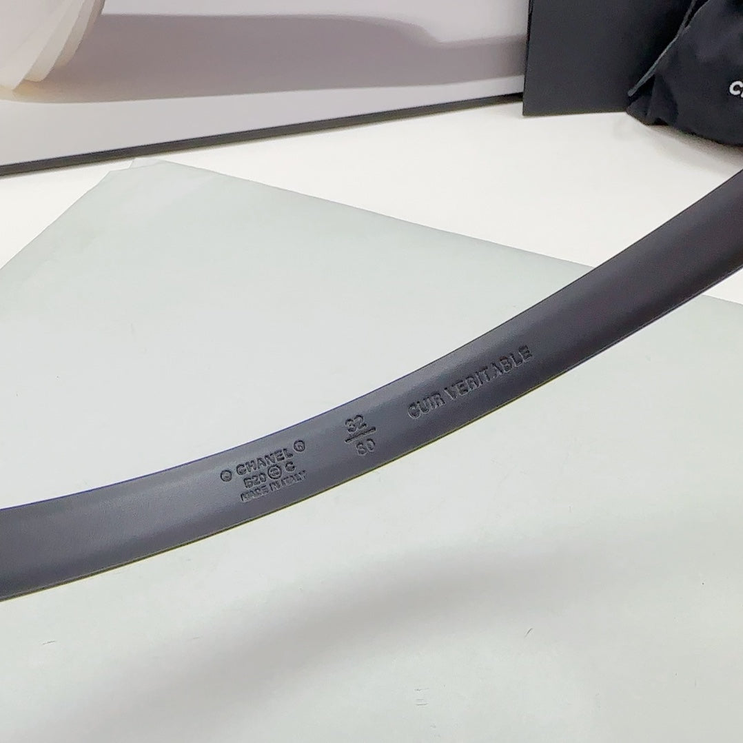 CC BELT 20 MM IN BRONZE BROWN MIX BLACK CALFSKIN GOLD HARDWARE