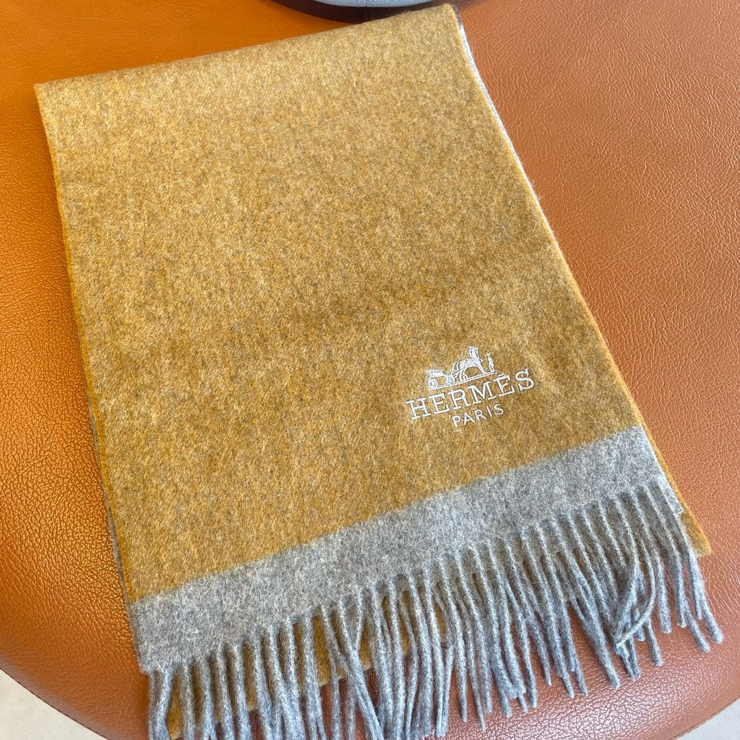 CASHMERE SCARF 180 CM HONEY ORANGE