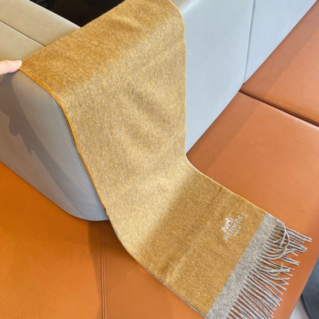 CASHMERE SCARF 180 CM HONEY ORANGE