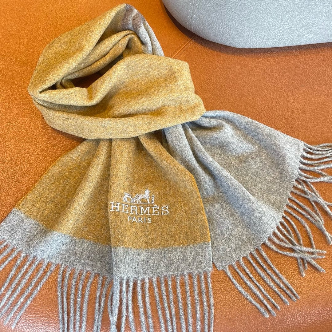 CASHMERE SCARF 180 CM HONEY ORANGE