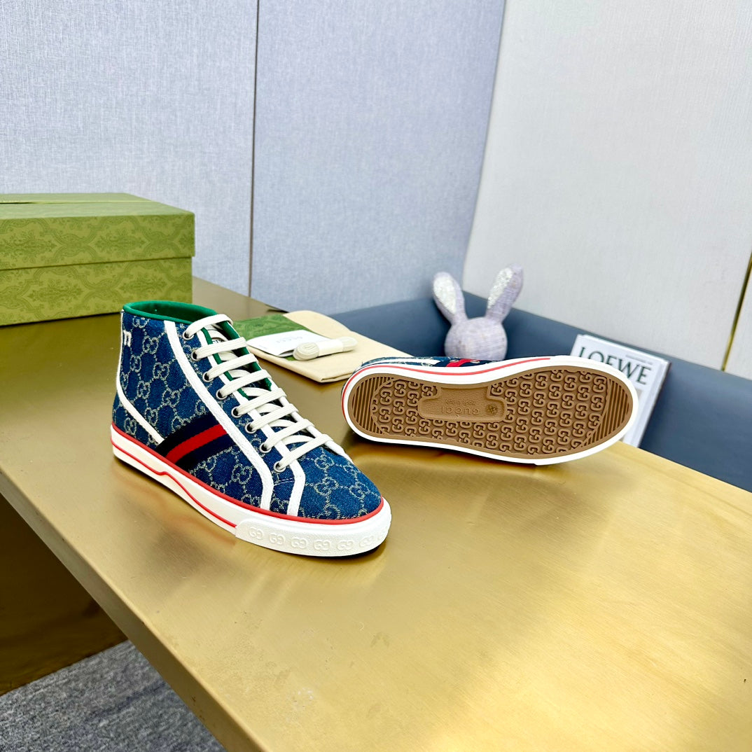 GG TENNIS 1977 HIGH-TOP TRAINER INDIGO CANVAS