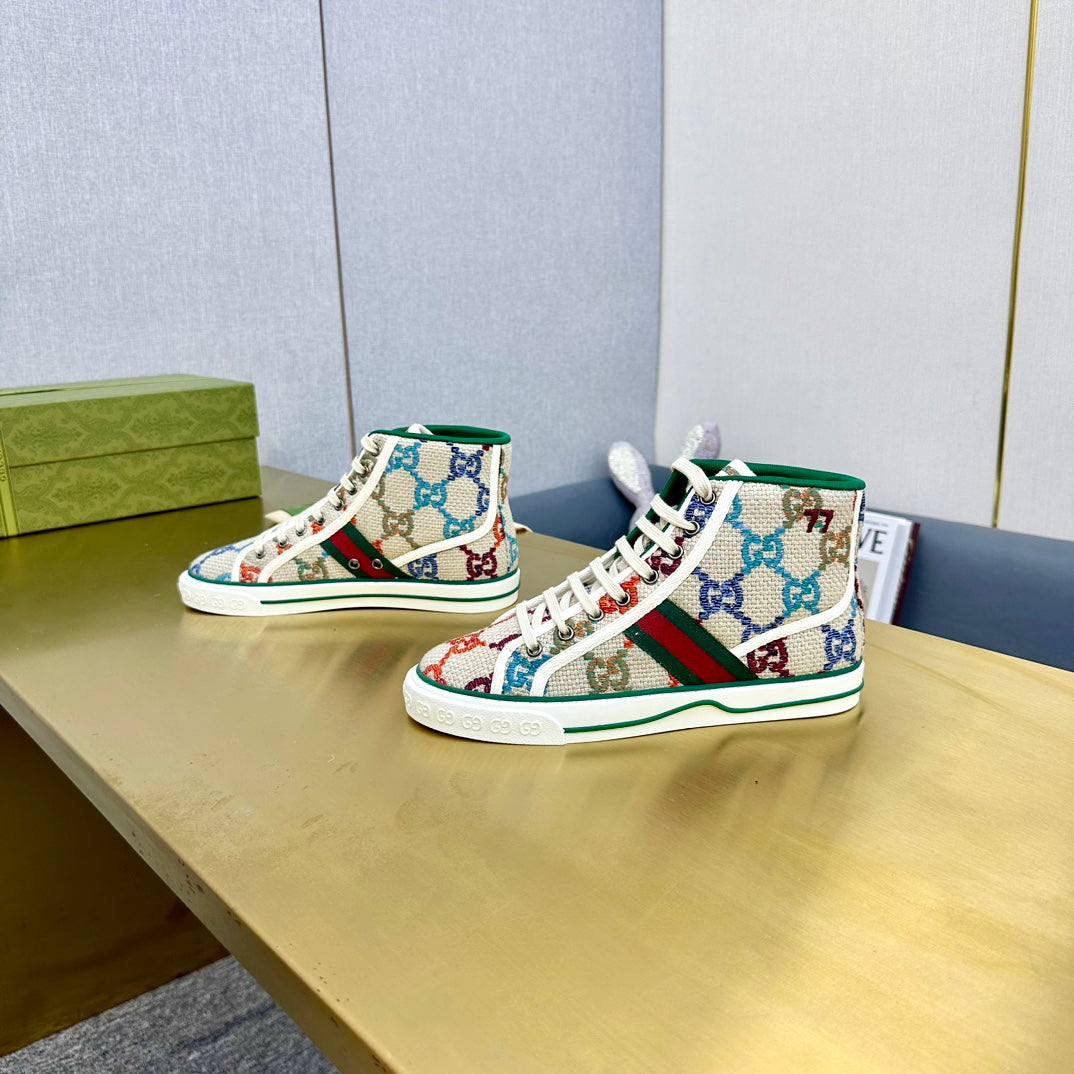 GG TENNIS 1977 HIGH-TOP TRAINER CREAM CANVAS