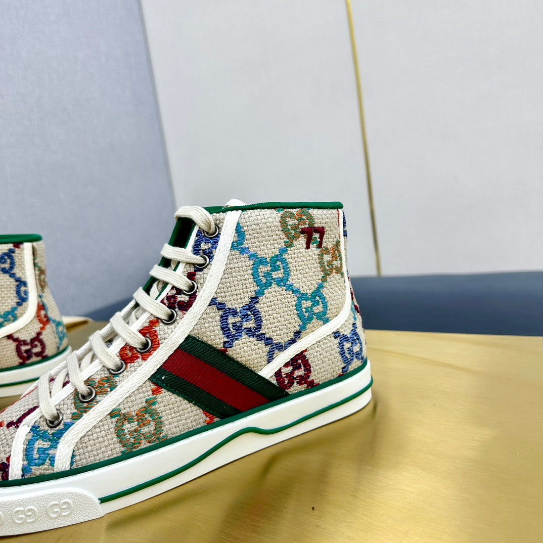 GG TENNIS 1977 HIGH-TOP TRAINER CREAM CANVAS