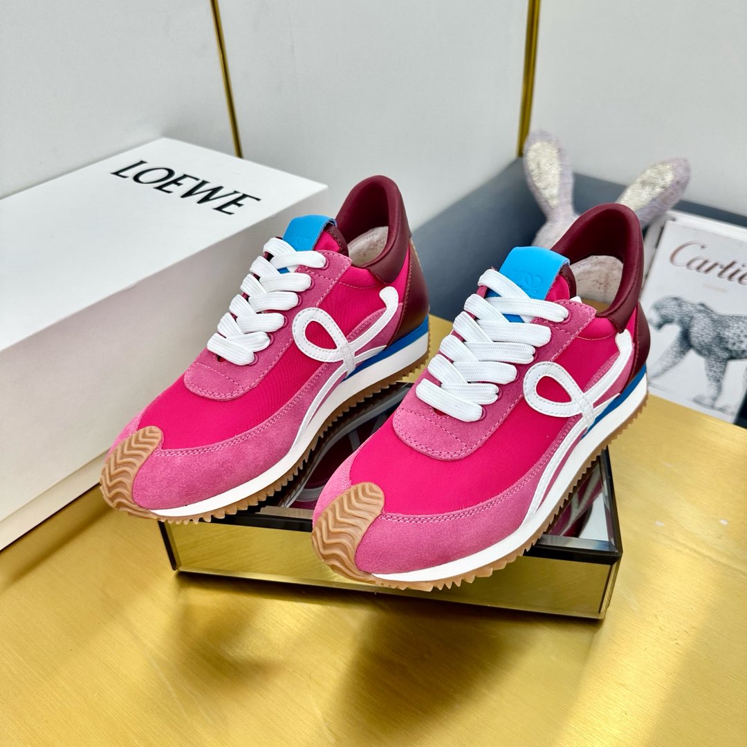 BALLET RUNNER 2.0 IN BRIGHT PINK SUEDE AND LYCRA FABRIC