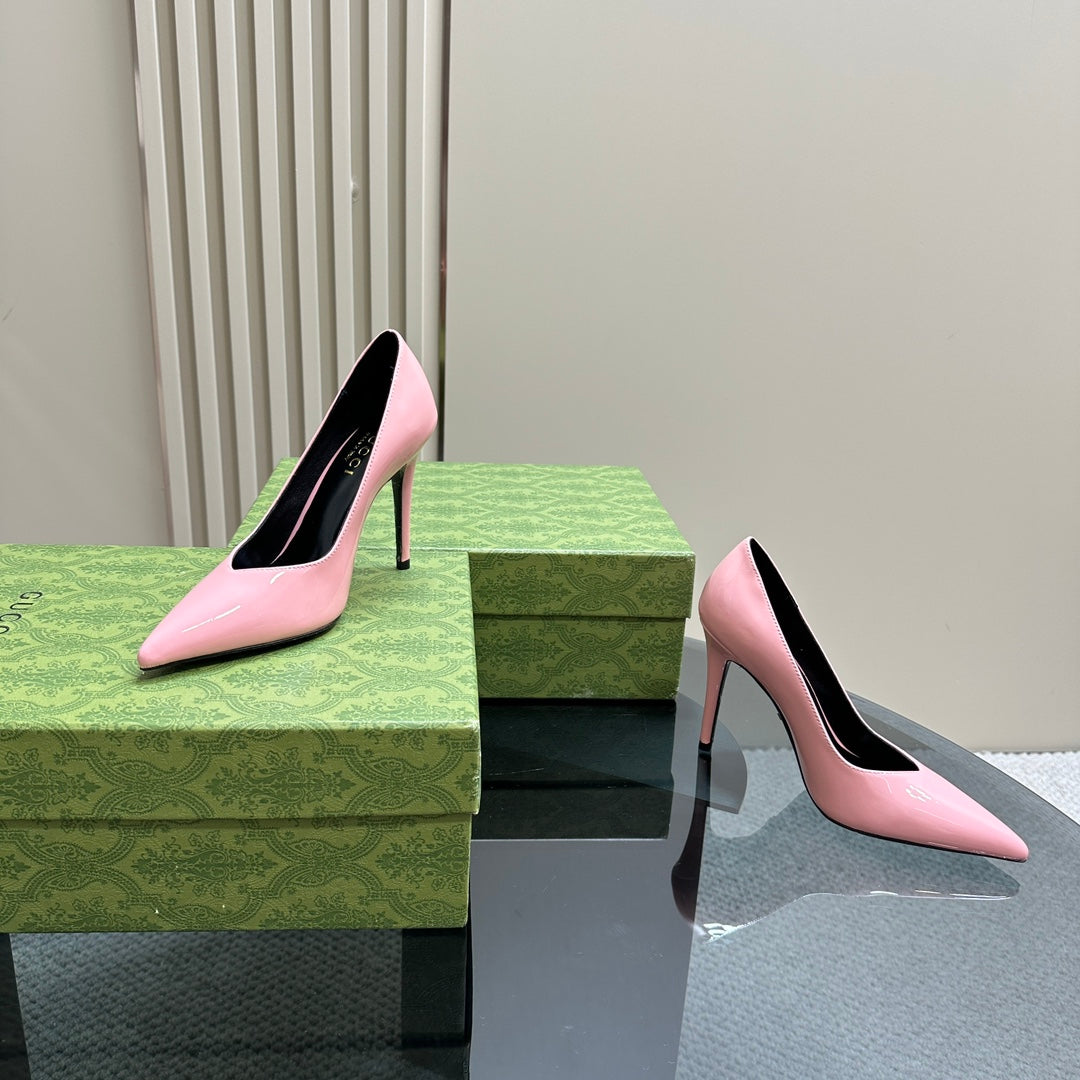 GG 105 HIGH HEEL PUMP LIGHT PINK LAMBSKIN
