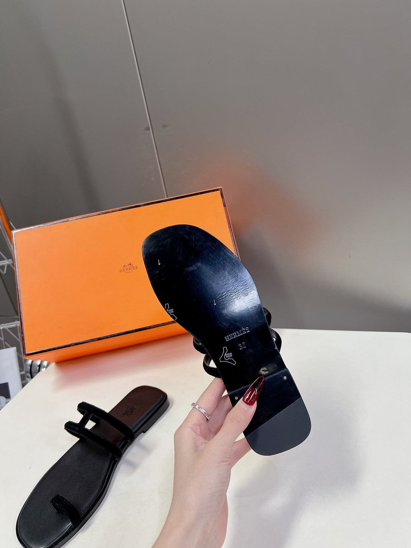 Georgia Sandals Black Suede Black Calfskin