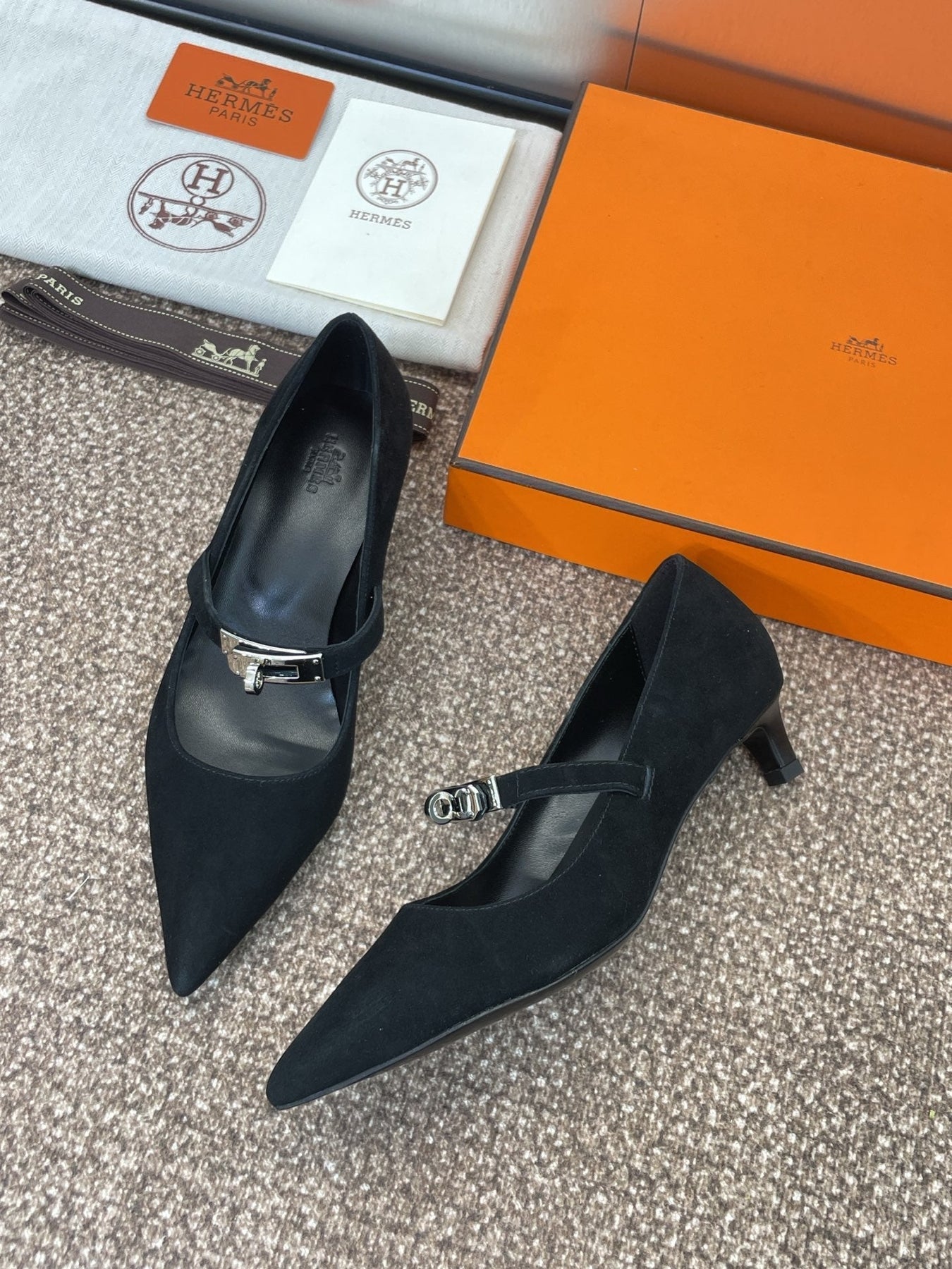 KIARA 40 MM PUMP IN BLACK SUEDE