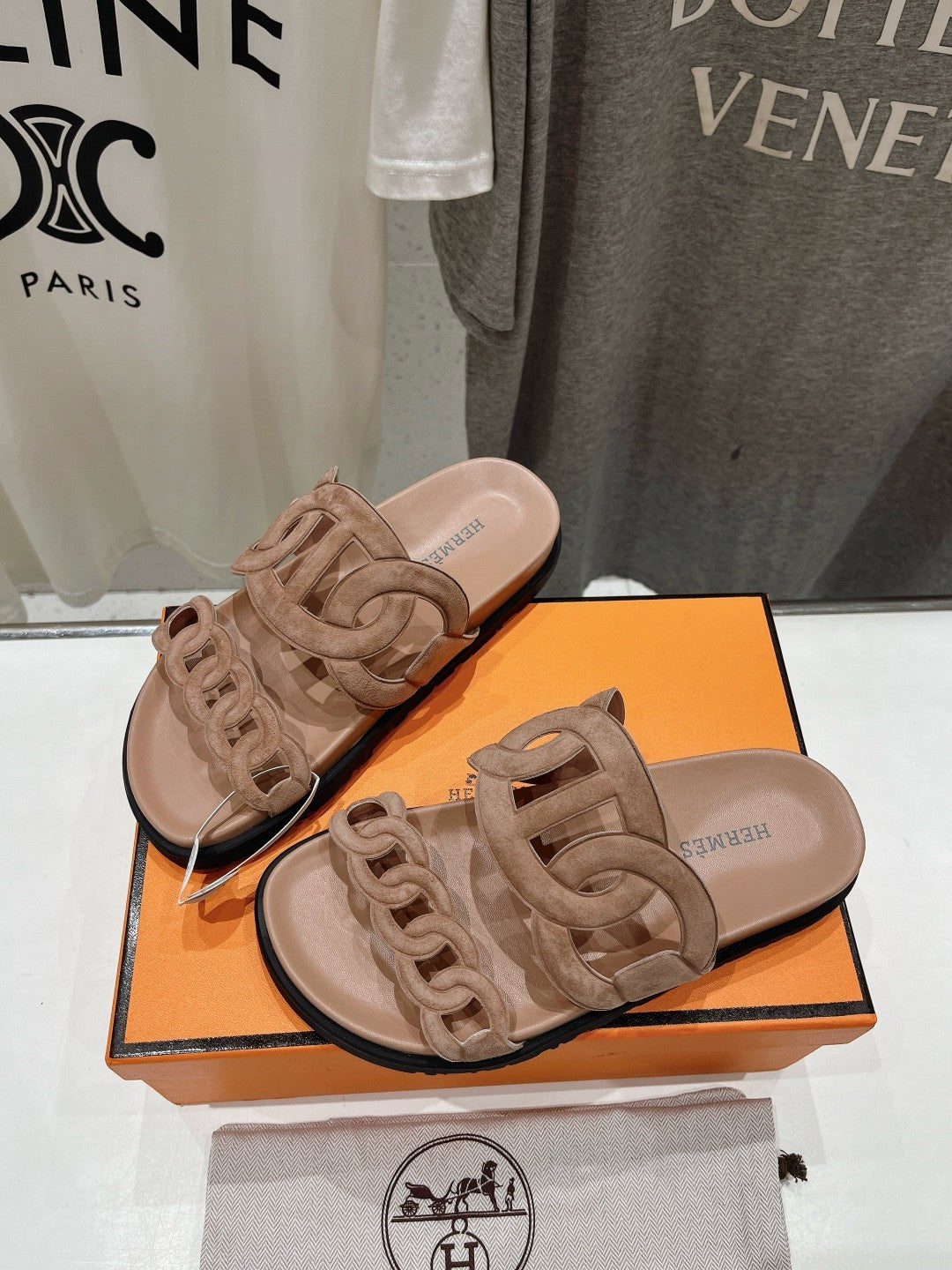 EXTRA SANDAL PASTEL PINK NUDE CALFSKIN