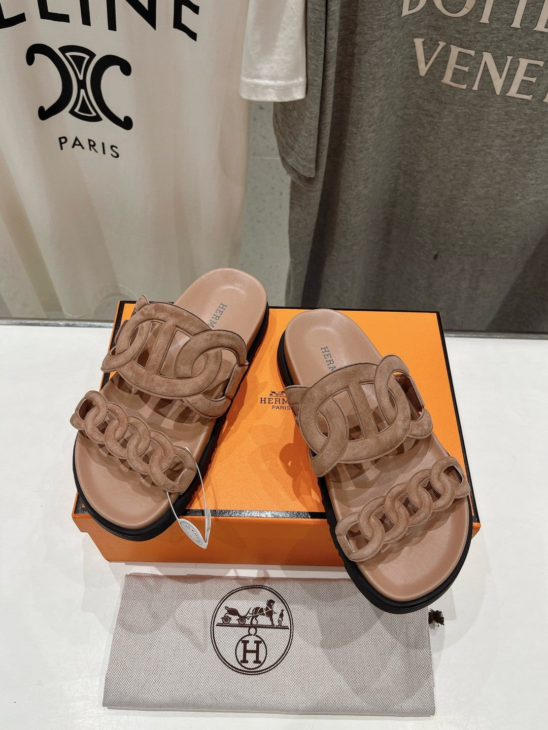 EXTRA SANDAL PASTEL PINK NUDE CALFSKIN