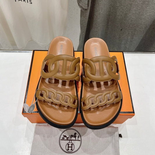 EXTRA SANDAL CARAMEL CALFSKIN