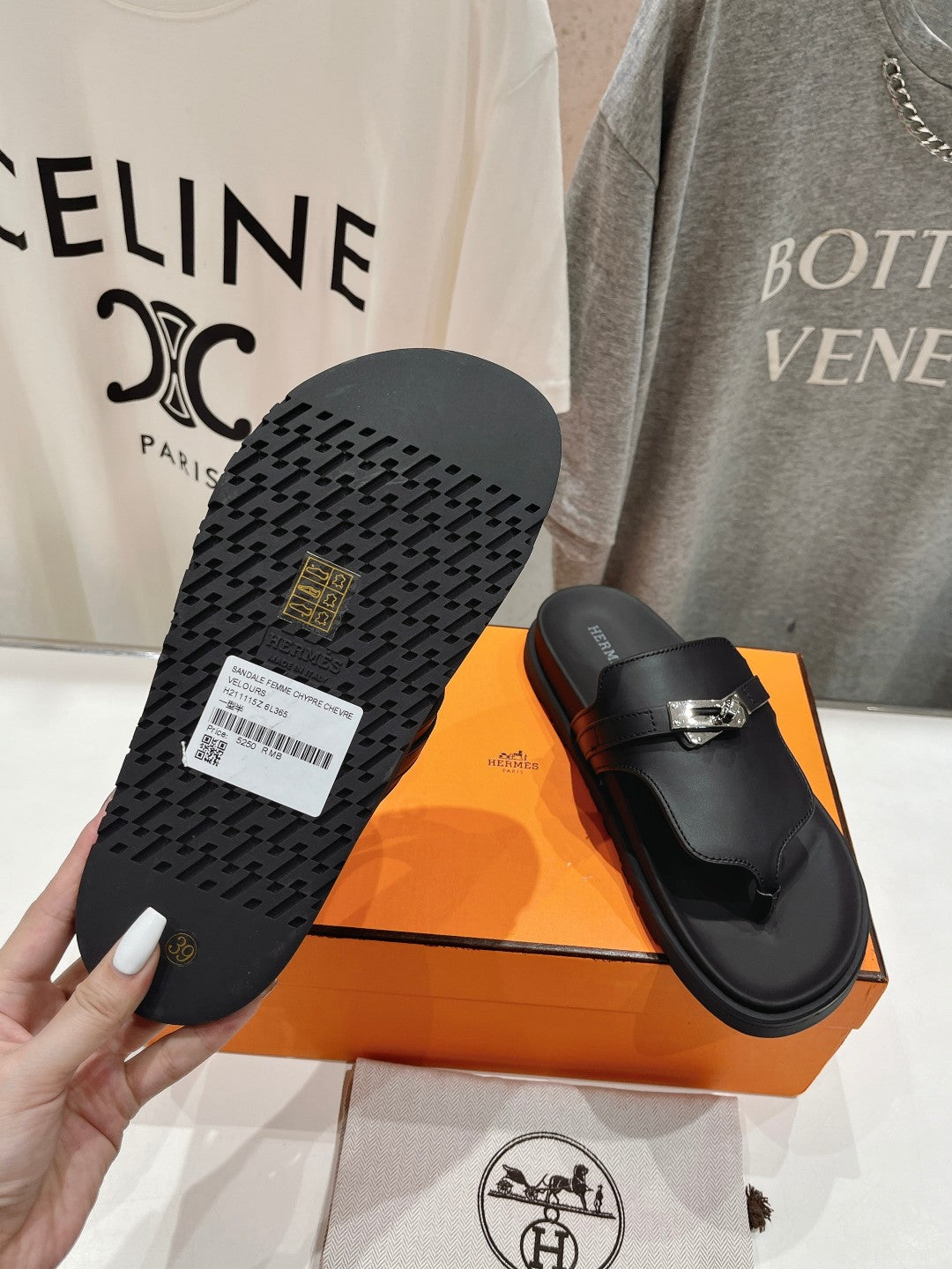 EMPIRE SANDAL BLACK CALFSKIN