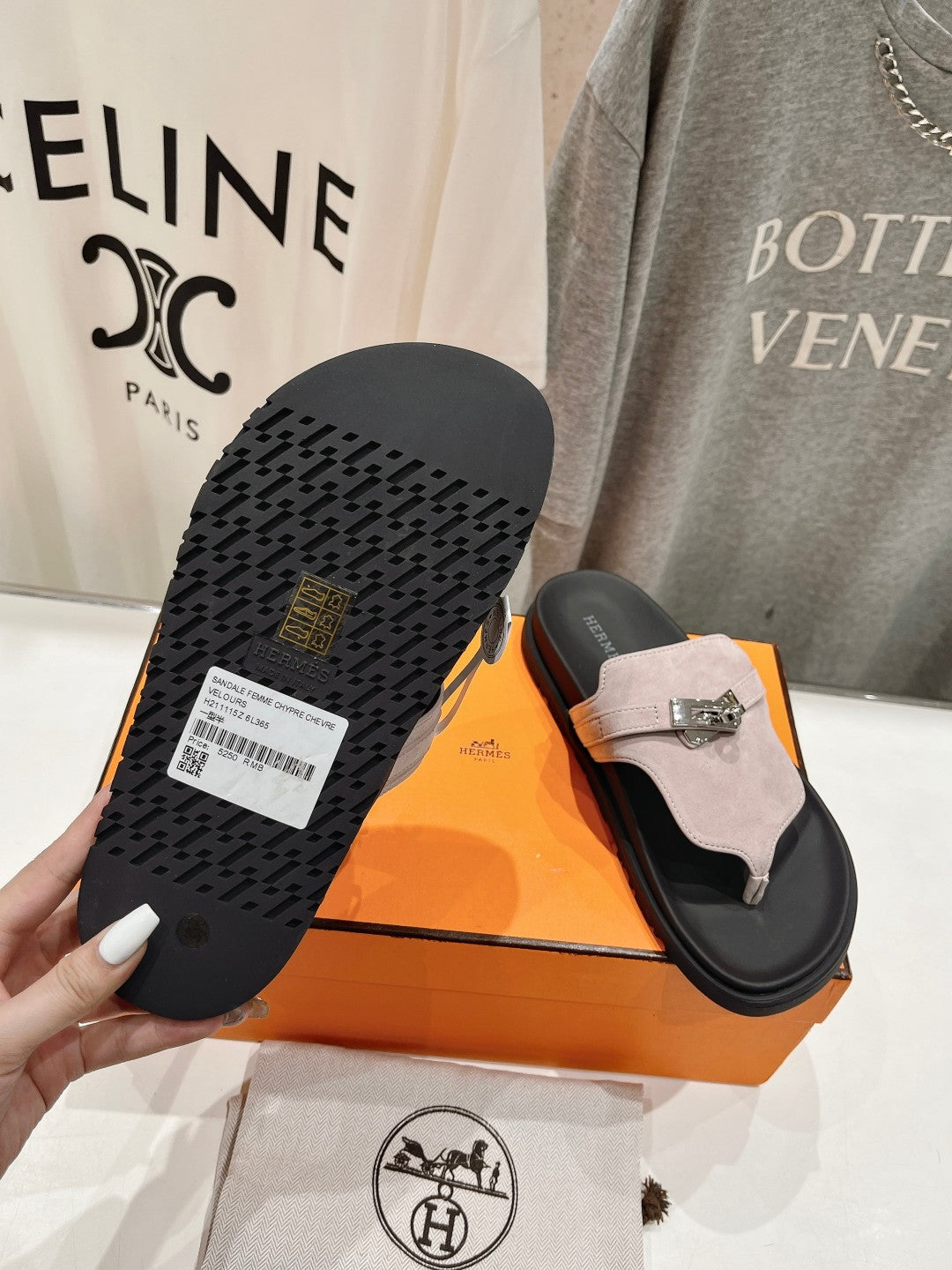 EMPIRE SANDAL BLACK MIX LIGHT GRAY SUEDE