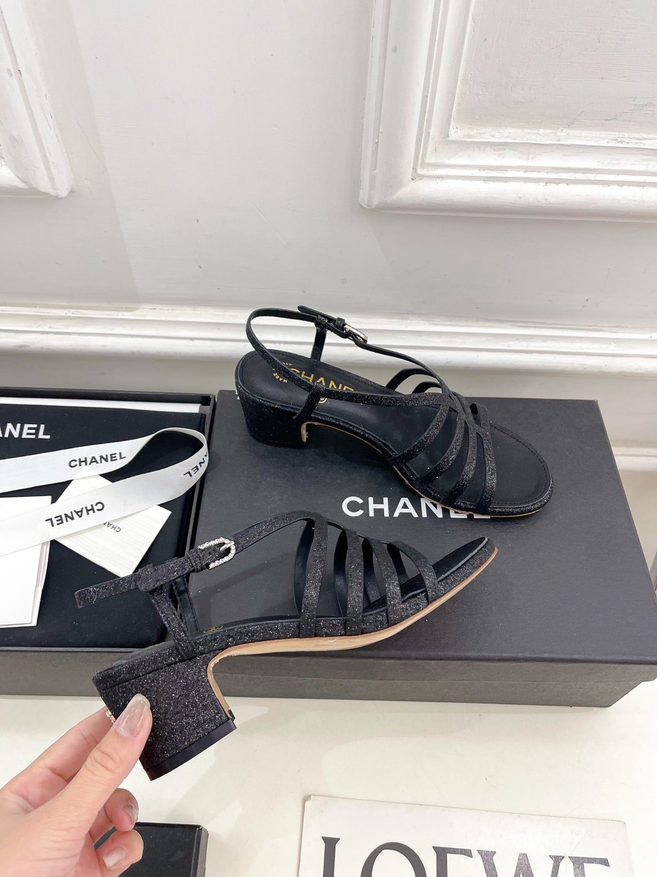 BLACK ROMAN 5 CM SANDALS