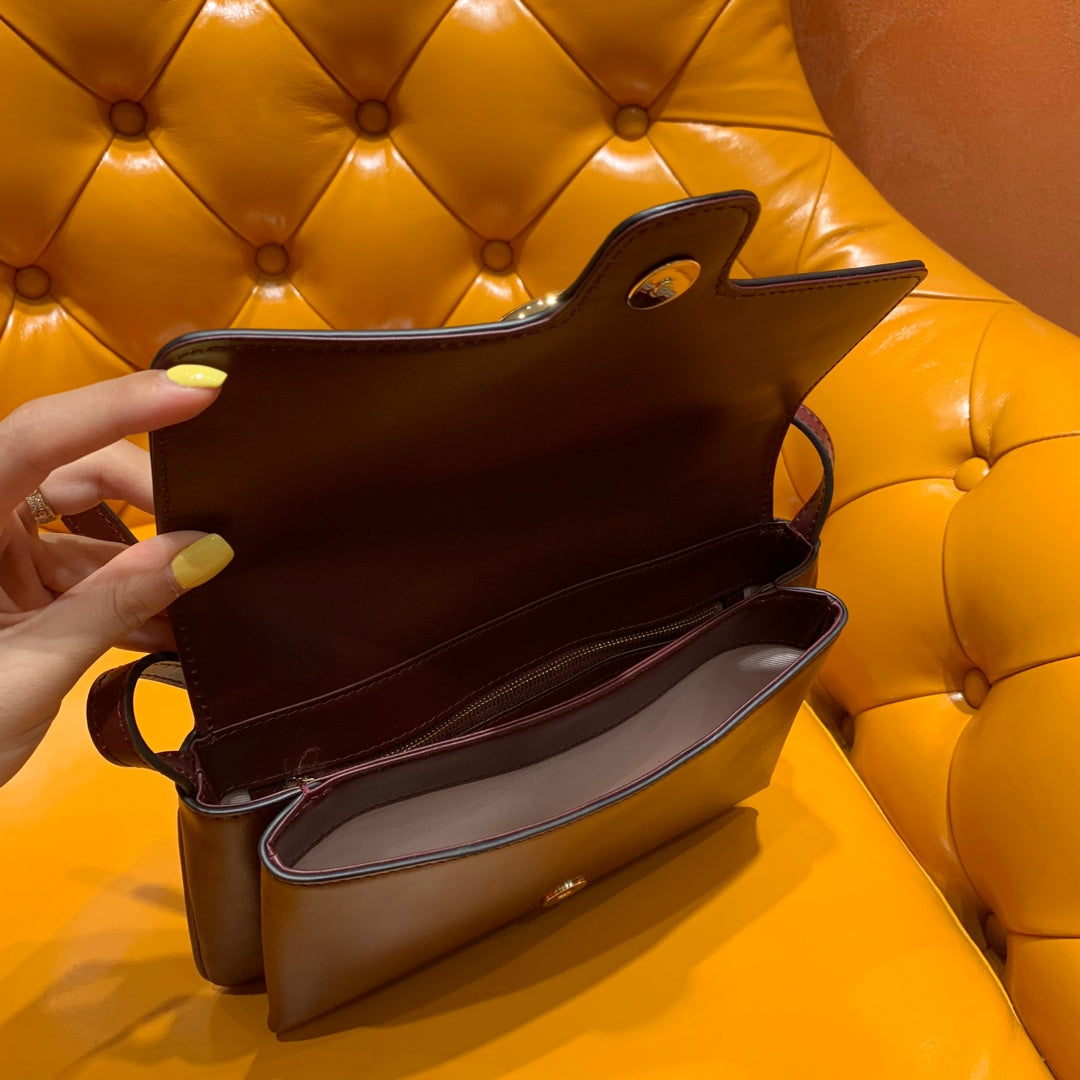 GG Arli Bag 25cm Burgundy Calfskin Gold Hardware